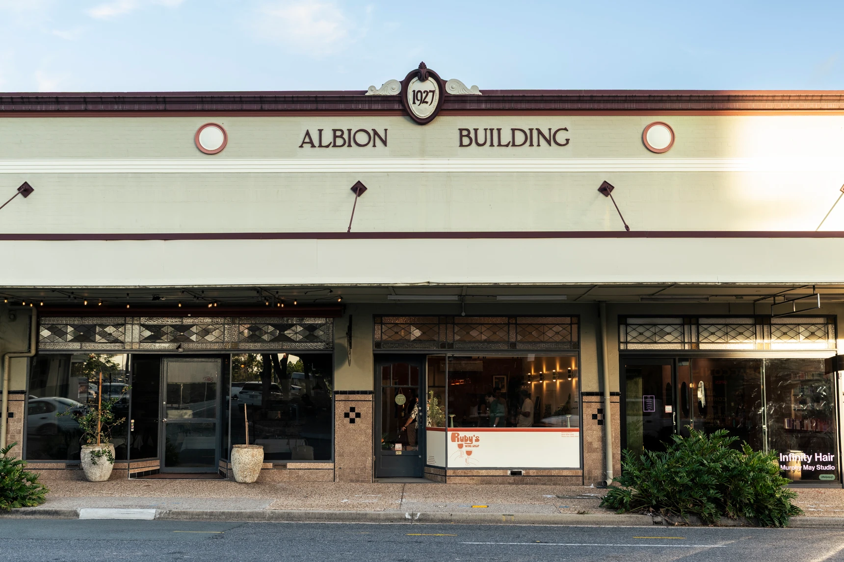 Ruby's Wine Shop in the historic Albion Building on Sandgate Road